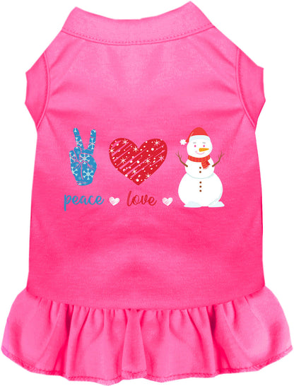 Peace, Love, and Snow Pet Dress