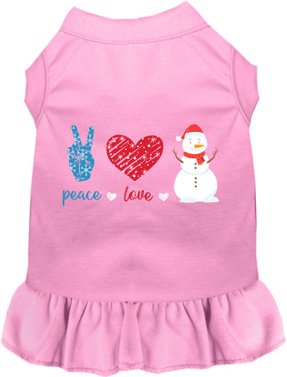 Peace, Love, and Snow Pet Dress