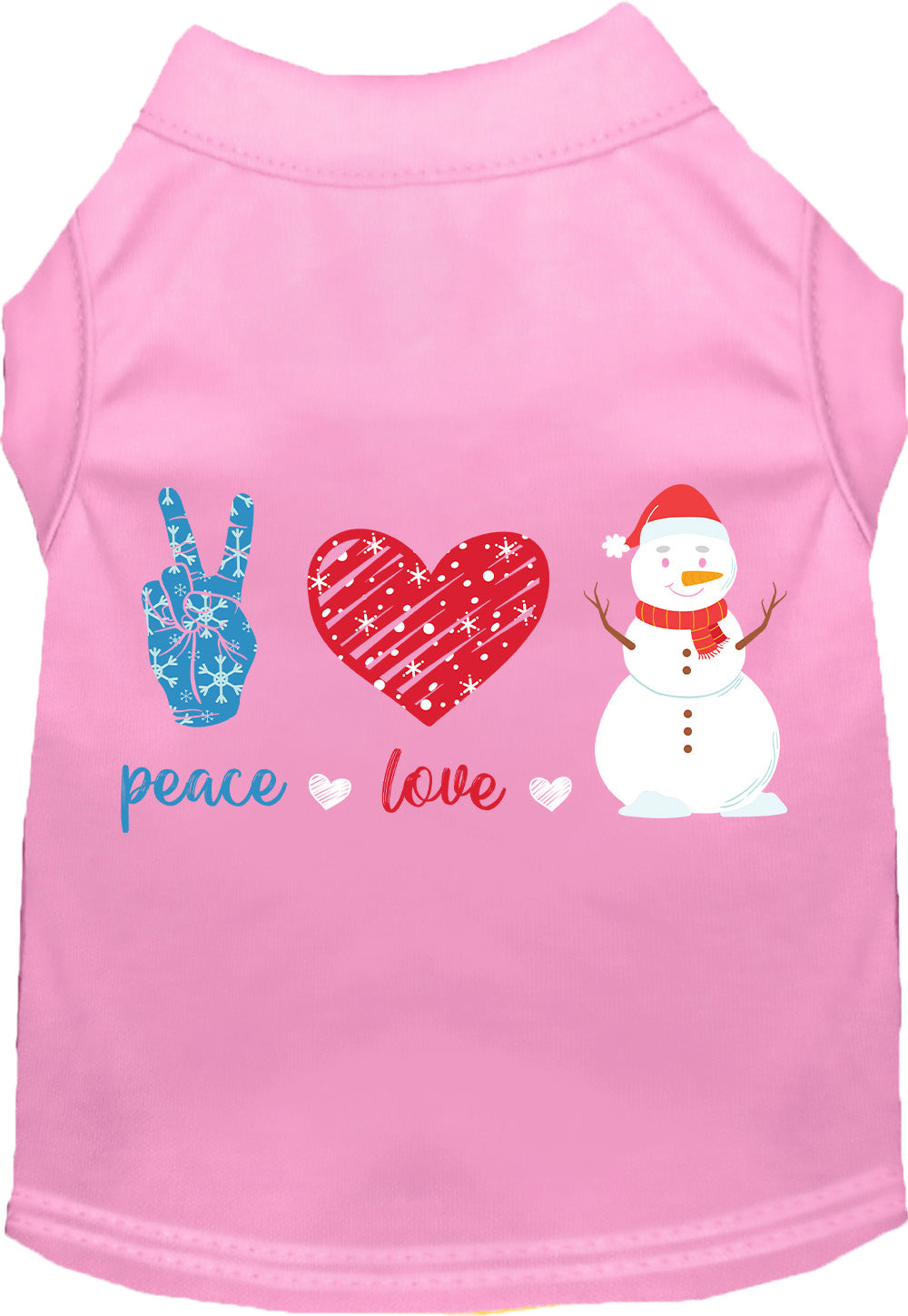 Peace, Love, and Snow Pet Shirt