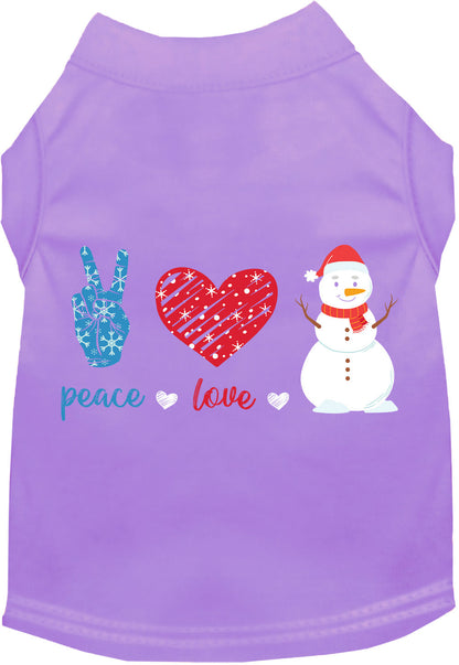 Peace, Love, and Snow Pet Shirt