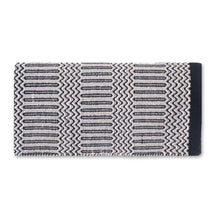 1340-2 Double Weave 32x64 Acrylic Blend Saddle Blanket Grey BLACK GREY