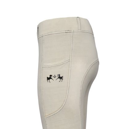 Equine Couture Soft Wash Silicon Knee Patch Tights with Phone Pocket
