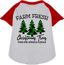 Farm Fresh Christmas Trees Pet Raglan Shirt