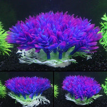 Vibrant Purple Round Grass Aquarium Decor