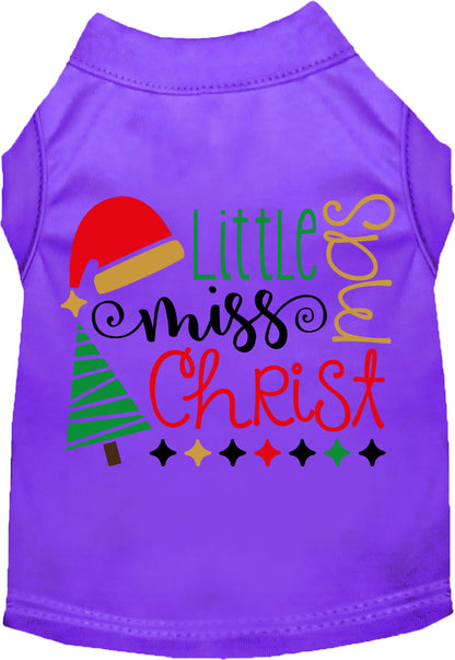 Little Miss Christmas Pet Shirt