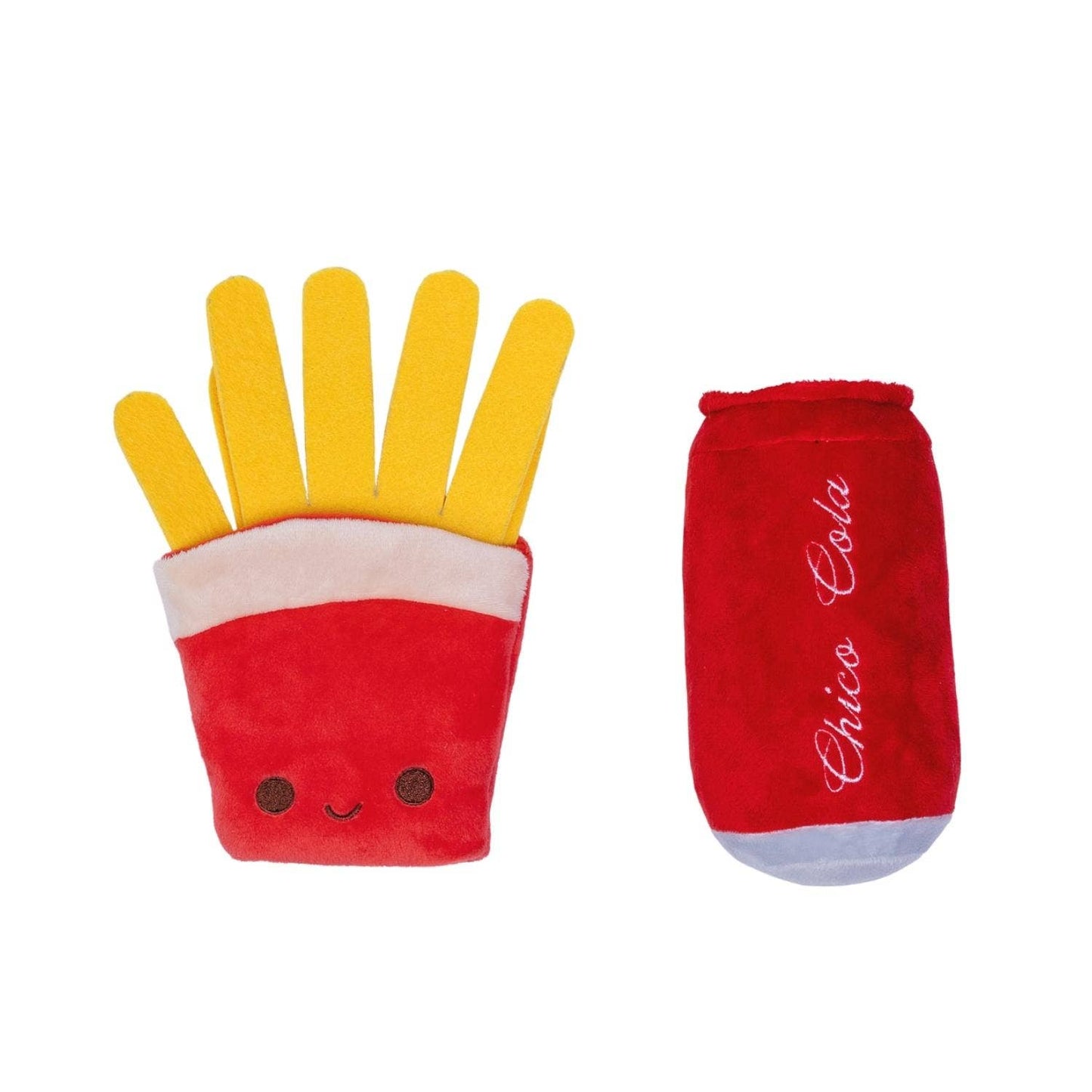 Cola Fries Plush Dog Toy Gift Set With Squeaker Crinkle Paper For Fun Play