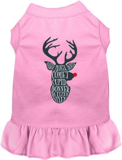 All Santa's Deer Christmas Pet Dress