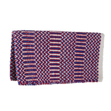 1340-76 Double Weave 32x64 Acrylic Blend Saddle Blanket Red White And Blue