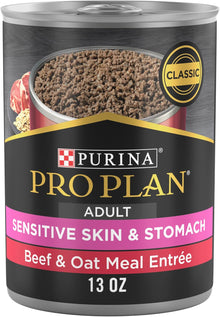 Pro Plan Sensitive Skin & Stomach Wet Dog Food Classic Beef & Oat Meal Entrée (13oz)