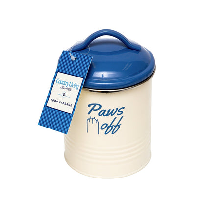 Country Living Set Of 3 Pet Treat Canisters Dog Treat Storage French Blue Lid