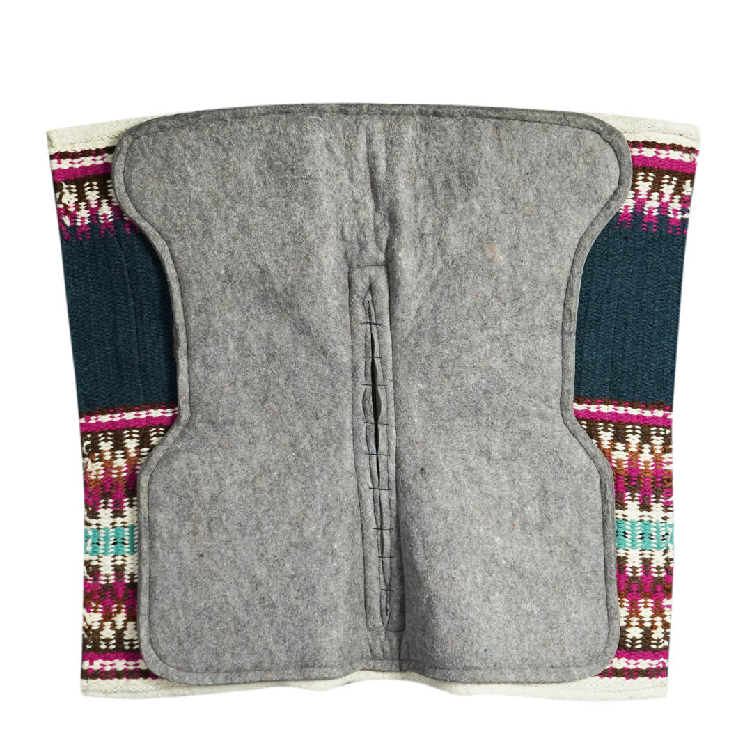 TuffRider Contoured Double Weave Western Saddle Pad- Navy