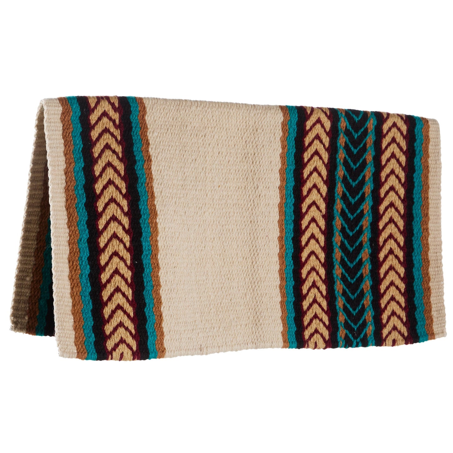1425-8 Iron Horse 36x34 New Zealand Wool Saddle Blanket MULTI