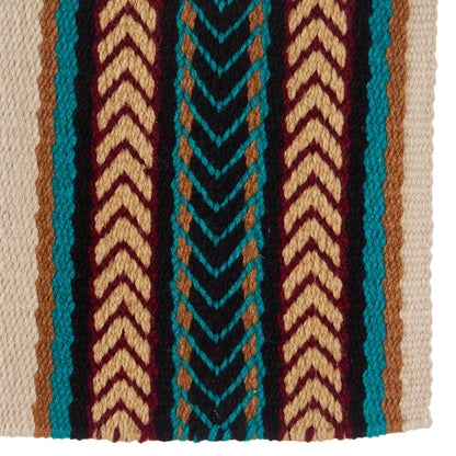 1425-8 Iron Horse 36x34 New Zealand Wool Saddle Blanket MULTI
