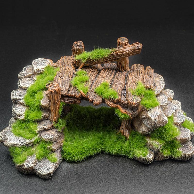 Landscape Stone Flocking Resin Aquarium Decoration