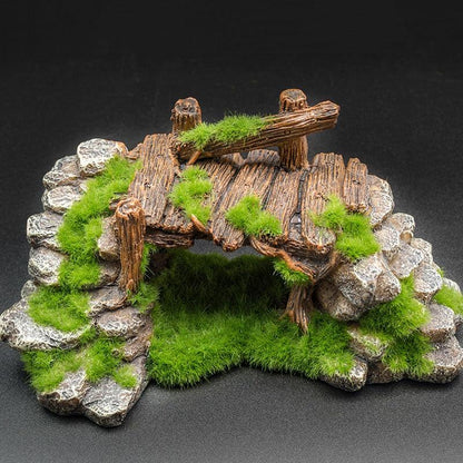 Landscape Stone Flocking Resin Aquarium Decoration