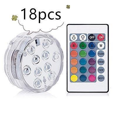 16 Colors Rgb Submersible Pool Light With Rf Remote Control - Illuminate Your Water Wonderland