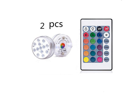 16 Colors Rgb Submersible Pool Light With Rf Remote Control - Illuminate Your Water Wonderland
