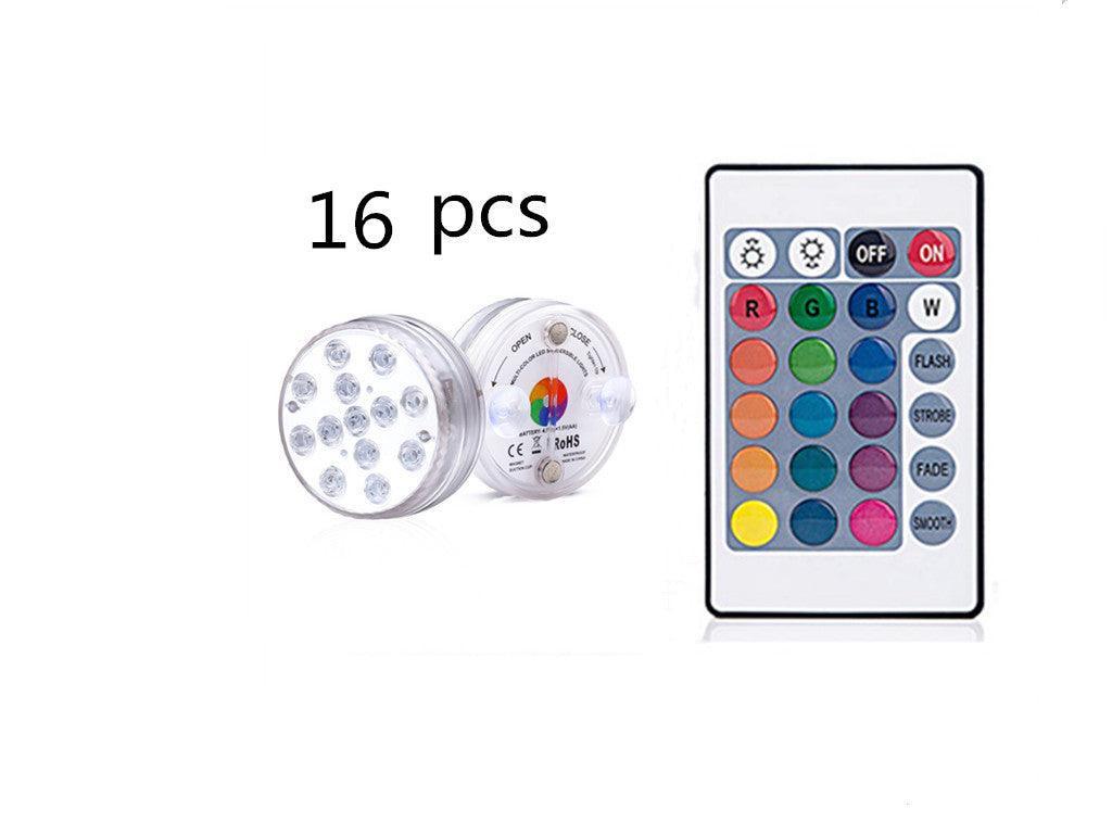 16 Colors Rgb Submersible Pool Light With Rf Remote Control - Illuminate Your Water Wonderland