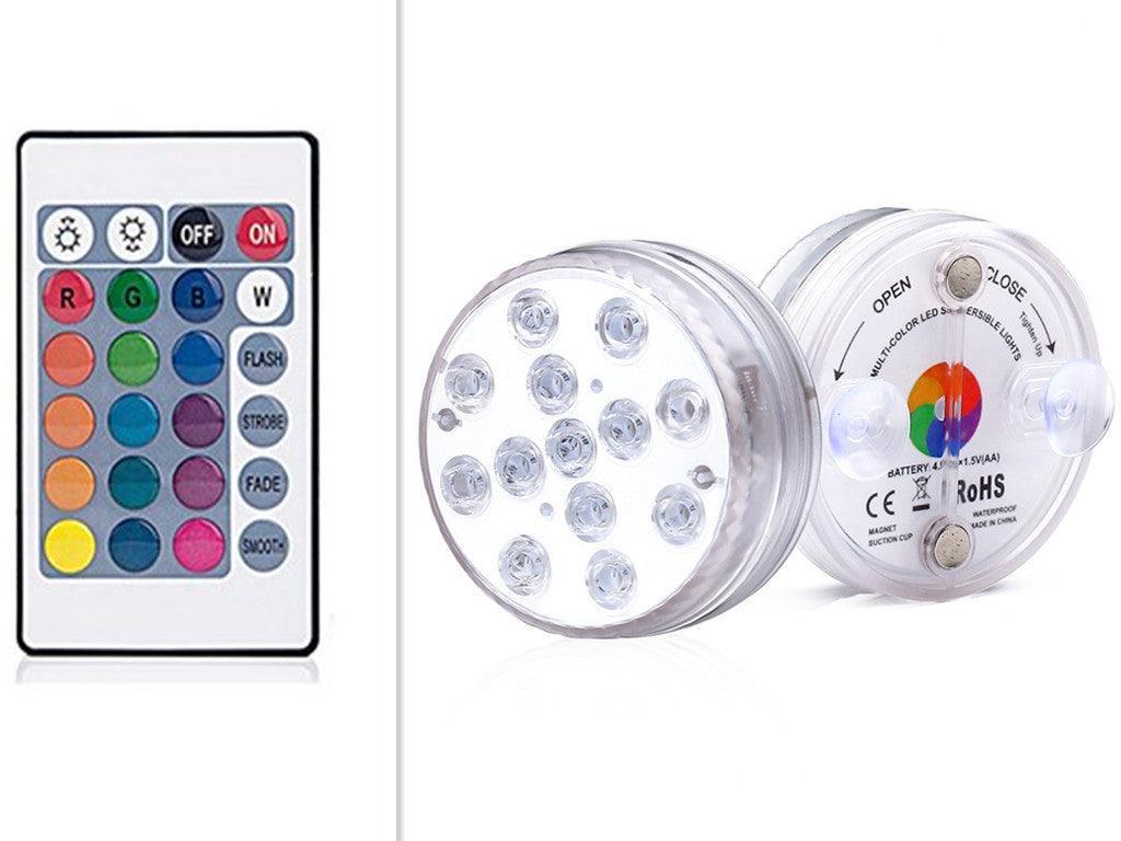 16 Colors Rgb Submersible Pool Light With Rf Remote Control - Illuminate Your Water Wonderland