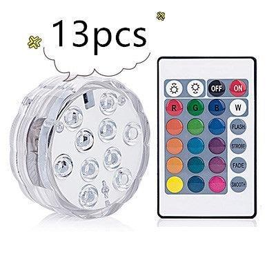 16 Colors Rgb Submersible Pool Light With Rf Remote Control - Illuminate Your Water Wonderland
