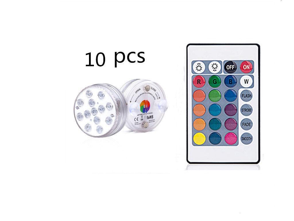 16 Colors Rgb Submersible Pool Light With Rf Remote Control - Illuminate Your Water Wonderland