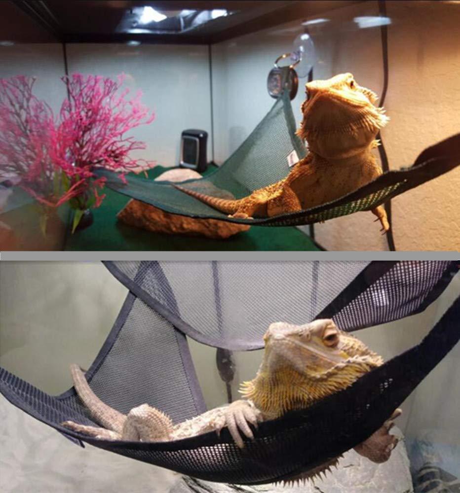 Luxury Reptile Retreat: Premium Dual Hammock Set For Lizards And Snakes