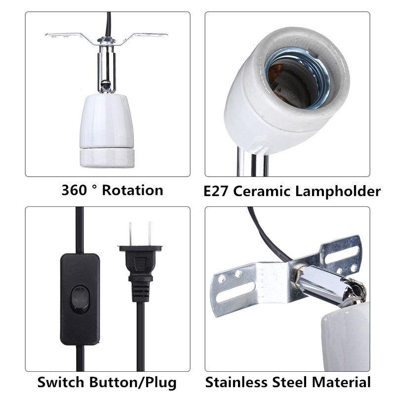 Reptile Pro 400W Ceramic Heat Lamp Holder With Rotating Base