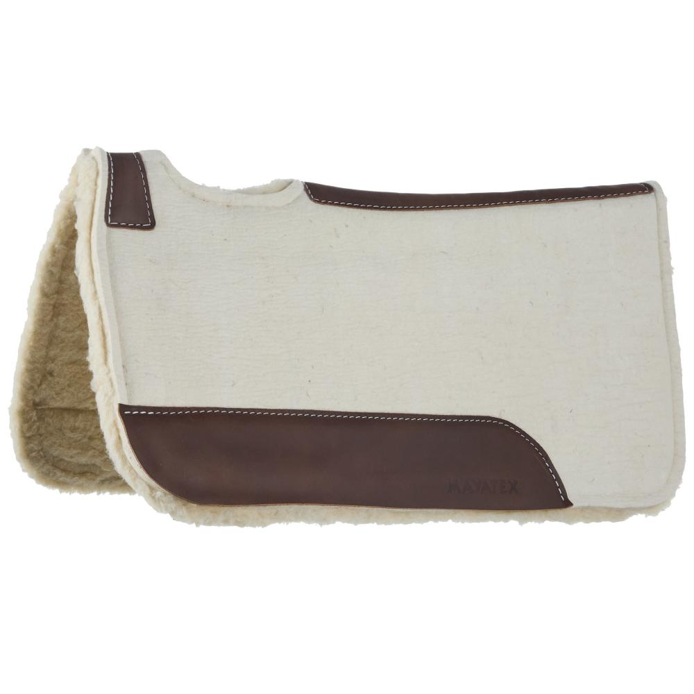 MT10031FBP Natural 1in 31x30 Felt Fleece Bottom Roper Saddle Pad