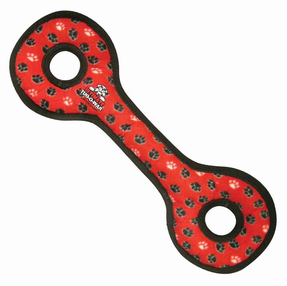 Tuffy Ultimate Tug-O-War Dog Toy Red Paw