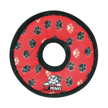 Tuffy Jr. Ring Dog Toy Red Paw
