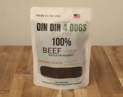100% Beef Liver Dog Treats, 5 Ounce Bag, Single Ingredient, High Protein