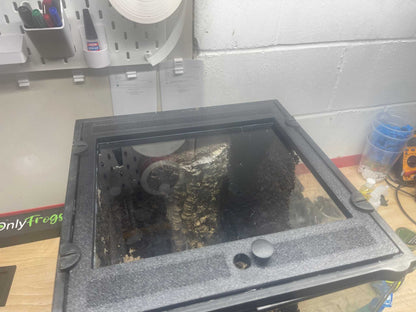 Custom Replacement Top for 12" Exo Terra Terrariums – Humidity Retaining with Fly-Proof Ventilation