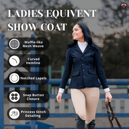 Equine Couture Women EquiVent 4-Snap Button Show Coat