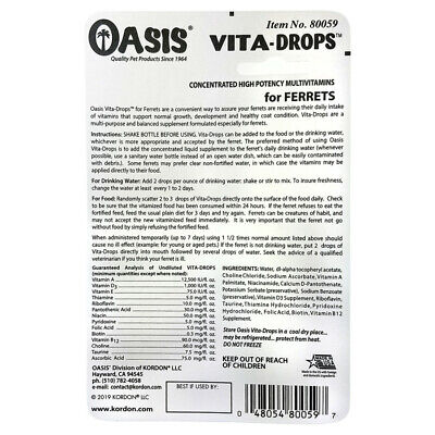 Oasis Vita Drops Multivitamin Supplement for Ferrets 2 fl. oz