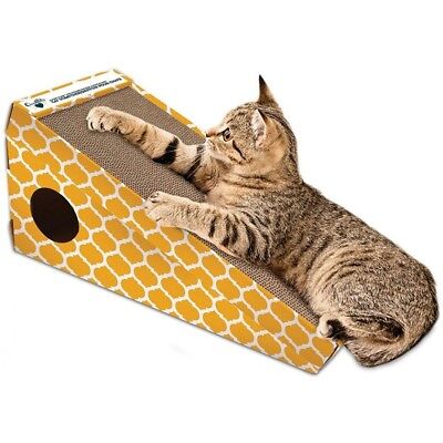 Ourpets Cosmic Alpine Cat Scratcher Scratching Pad Brown, Yellow 1Ea
