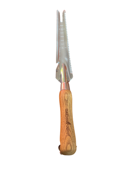 Stainless Steel 5-in-1 Weeder Trowel (classic wood handle)