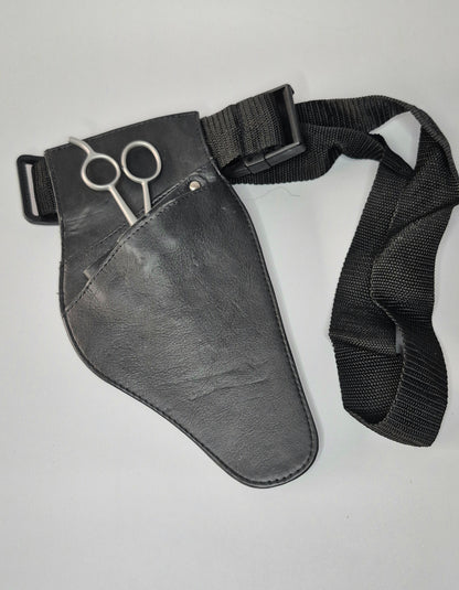 Leather holster for hair shears and tools