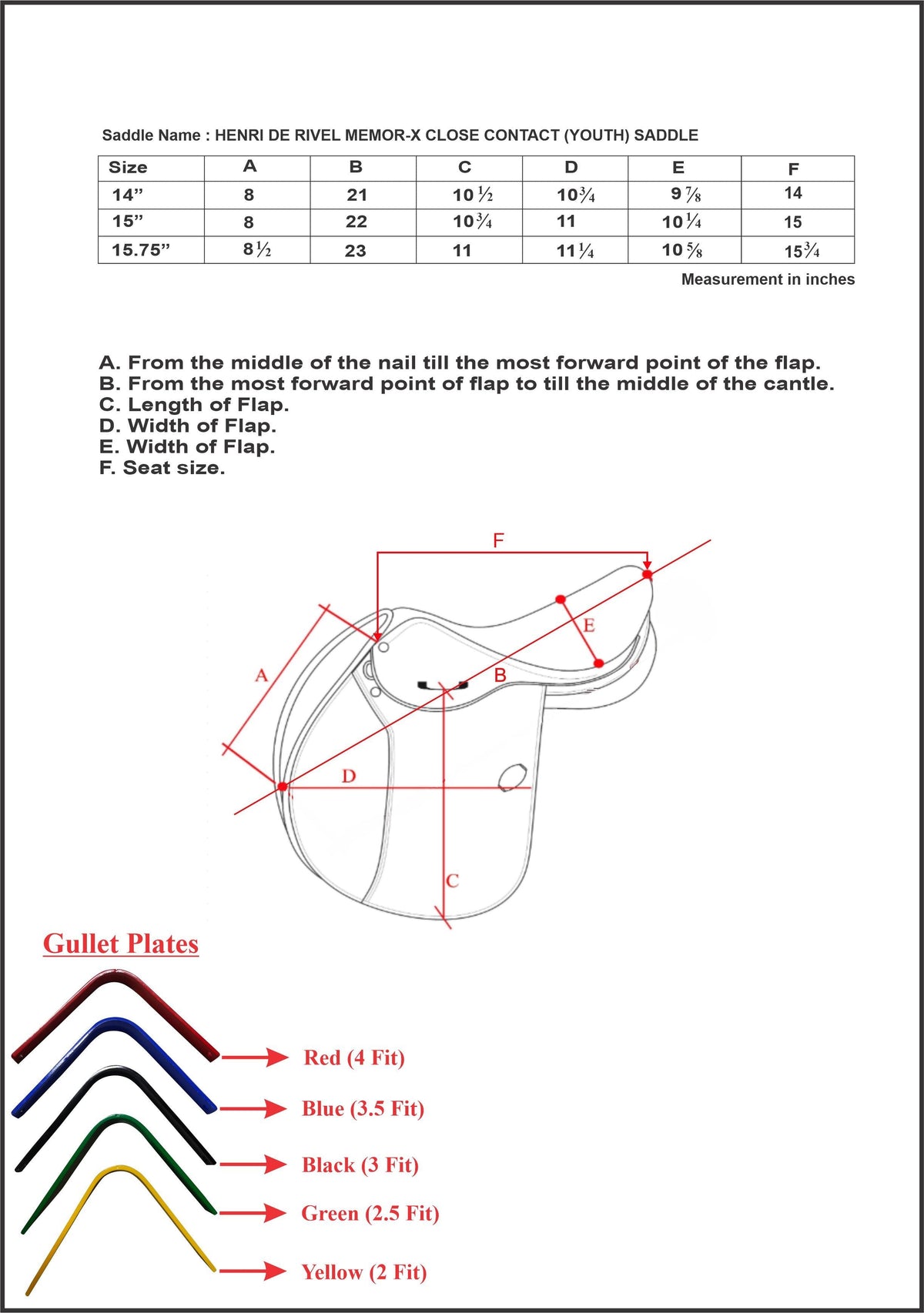 Henri de Rivel Memor-X Close Contact Youth Saddle