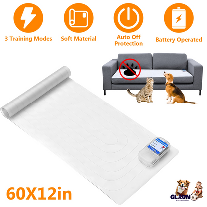 Electronic Pet Training Mat Indoor Safe Shock Training Pad for Dogs Cats Pet Barrier 60x12in with 3 Training Modes
