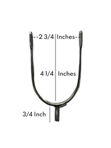 AJ Tack Men's Stainless Steel Prince of Wales English Spurs