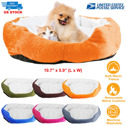 Pet Dog Bed Soft Warm Fleece Puppy Cat Bed Dog Cozy Nest Sofa Bed Cushion For S/M Dog