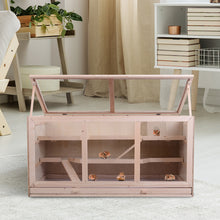 Pawhut Fir Wood Hamster Cage Mouse Rats Mice Small Animals Exercise