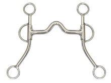 AJ Tack Double Rein Long Shank Medium Port Bit