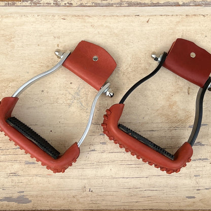 AJ Tack Black Aluminum Barrel Racing Stirrups