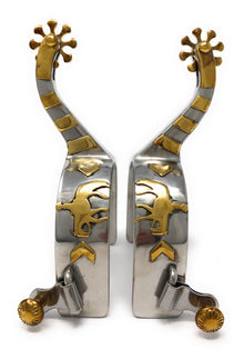 AJ Tack Men's Stainless Steel Offset Pleasure Horse Spurs