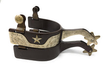 AJ Tack Men's Antique Brown Star and Dots Spurs