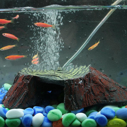 Resin Reptile Balcony Climbing Rockery - Simulated Turtle Platform For Fish Tanks And Aquariums