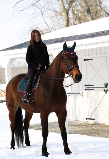 Jump Saddle Pad | Green- Brown & Red