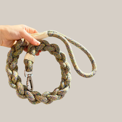 New: Handcrafted Olive Dog Leash | Sustainable |Stylish
