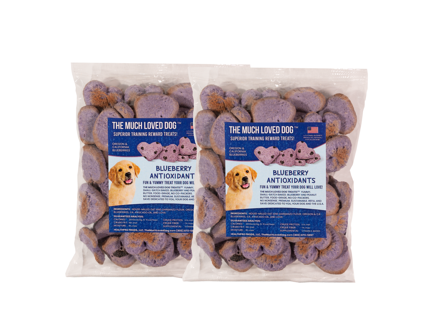 Much Loved Dog Training Treats Blueberry Antioxidant 6 Oz